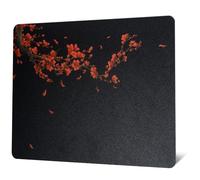 XVX Glass Gaming Mousepad, Black Plum Blossoms Hard Mouse Pads for Gaming, Professional Large Mouse Mat 410mm*310mm, Special Glass Surface with Improved Precision and Speed