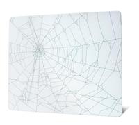 XVX Glass Mousepad for Gaming, White Spider Webs Hard Gaming Mouse Pad, Professional Large Mouse Mat 410mm*310mm, Special Glass Surface with Improved Precision and Speed