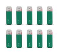 XVX Refillable Rechargeable X VAPE - Vape Pen Kit, Mesh Coil 1.2Ω, 400mAh Battery, Easy to Refill, Not Included E-Liq | Feature of Lightning with Every Puff (Colour Green, Pack of 10)