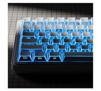 XVX White Shine Through Keycaps, PBT Keyboard Keycaps Cherry Profile, Custom Side Printed Keycap Sets Suitable for 60% 65% 75% 80% 100% Mechanical Keyboard