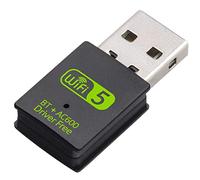 XVZ USB WiFi Bluetooth Dongle, 600Mbps dual band 2.4G/5G wireless Wi-Fi adapter network card for laptop desktop Windows 10/8/8.1/7
