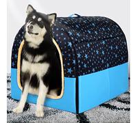XWanitd Extra Large Jumbo Dog House Bed Medium,Anxiety Relief XL Dog Bed Tent,Soft Cat Cave Igloo Winter Warm 2 In 1 Pet Nest Washable (60 * 48 * 45cm,B)