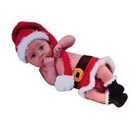 xwanli Baby Newborn Photography Props Baby Christmas Elf Hat Skirt Boots Shoes Set Handmade Crochet Knitted Santa Claus Outfit Costume