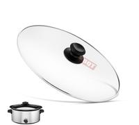 XwaYexa Oval 6 Quart Glass Lid Compatible with Hamilton Beach 33665G Slow Cooker, Clear Cooker Crock Pot Lid Replacement Part, 6qt Slow Crock Pot Lid Replacement