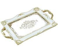 XWBLDBDFC Carved Resin Mirror Tray Cake Tray Wedding Tray Pendulum Props