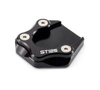 XWDPDNHHD Kickstand Pad Motorcycle Kickstand Pad Foot Side Stand Plate Extender Pad Support Holder For H&onda ST125 DAX125 2022 2023 2024(BLACK)