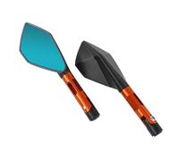 XWDPDNHHD Motorcycle Mirrors 8MM 10MM Left And Right Side Rearview Mirror For Suzuki GSR400 GSR600 GSR750 GSF 650 BANDIT GSX 750 Blind Spot Mirror(Orange)