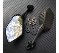 XWDPDNHHD Motorcycle Rear View Mirrors For Y&amaha YZF R1 R6 R25 R125 R3 R1S R1M FZ6R Carbon Look Handlebar Reflector Mirrors Blind Spot Mirror