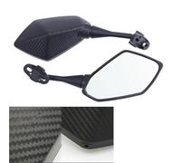 XWDPDNHHD Motorcycle Rear View Mirrors For Y&amaha YZF R1 R6 R25 R15 R125 R3 R1S R1M FZ6R Carbon Look Left Right Reflector Mirror Blind Spot Mirror(BLACK 2)