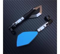 XWDPDNHHD Motorcycle Side Rearview Mirror 8mm 10mm Screws For K&awasaki For Z900 For Z900RS For Z800 For Z1000 Aluminum Mirror Blind Spot Mirror(Silver)