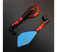 XWDPDNHHD Motorcycle Side Rearview Mirror 8mm 10mm Screws For K&awasaki For Z900 For Z900RS For Z800 For Z1000 Aluminum Mirror Blind Spot Mirror(RED)