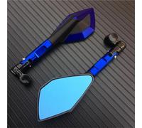 XWDPDNHHD Motorcycle Side Rearview Mirror 8mm 10mm Screws For K&awasaki For Z900 For Z900RS For Z800 For Z1000 Aluminum Mirror Blind Spot Mirror(BLUE)
