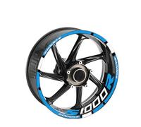 XWDPDNHHD Wheel Stickers Motorcycle Reflective Wheel Sticker For B&MW S1000R S 1000R Rim Hub Decal Decals Stickers Reflective Stripe Tape Rim Decal kit(Color 1)