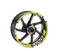 XWDPDNHHD Wheel Stickers Motorcycle Reflective Wheel Sticker For B&MW S1000R S 1000R Rim Hub Decal Decals Stickers Reflective Stripe Tape Rim Decal kit(Color 10)