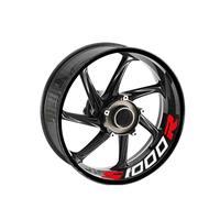 XWDPDNHHD Wheel Stickers Motorcycle Reflective Wheel Sticker For B&MW S1000R S 1000R Rim Hub Decal Decals Stickers Reflective Stripe Tape Rim Decal kit(Color 17)