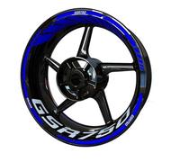 XWDPDNHHD Wheel Stickers Motorcycle Wheel Sticker Decal For Suzuki GSR750 GSR 750 Rim Tyre Set Stripes Tape Hub Decals Stickers Rim Decal(Color 7)