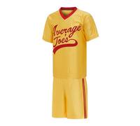 XWEARE Average Adult Joe's Yellow Jersey and Shorts Set Halloween Costume Cosplay, Yellow, Large