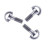 Xwell 1/4-20 Thread D-Ring Stainless Steel Camera Fixing Screws, Quick Release Adapter Screw for Camera Tripod Monopod QR Plate,D Shaft Quick Release Plate Mounting Screw 17mm Length-3 Pack…