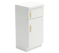 Xweptuy 1/12 Scale Accessories 2.4x2.1x5.1'' Wood Toy Fridge with Working Door Functional Storage Dollhouse Kitchen Furniture for DIY Dollhouse Lovers