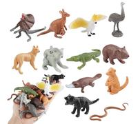 Xweptuy 12Pcs Animal Figures for Toddlers, Realistic Cognitive Animal Toys, Simulation Australian Figures, Desktop Decoration Eduactional Toy for Children Boys Gifts