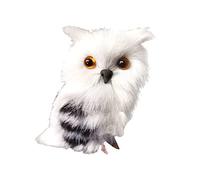 Xweptuy 1pc Mini Simulation Plush Owl Toy Small Plush Animal Toy Ornaments for Home Car Decoration