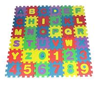 Xweptuy 36Pcs DIY Puzzle Play Mat EVA Foam Baby Soft Developing Floor Pad Crawling Rugs Digital and Letter Play Mat for Babies