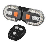 Xweptuy Bike Turn Signals Waterproof Remote Control 5 Mode Bike Tail Light with Right & Left Light 600mAh 30lm USB Rechargeable Yellow & Red LED Rear for Night Riding