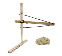 Xweptuy Bow Drill Kit Fire Starter Primitive Wood Survival Practice Friction Fire Tool for Teaching Outward Training Light Yellow