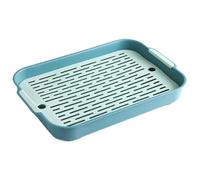 Xweptuy Cat Litter Tray, Double Layer Rabbit Litter Box with Removable Drawer, Plastic Guinea Pig Tray, Corner for Small Animal Rabbit Guinea Pig
