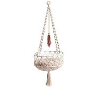 Xweptuy Cat Swing, 49 Inch Hanging Cat Bed with Cotton Mat, Boho Style Hammock with Tassel, Space Saving Hammock Bed for Sleeping, Playing, and Lounging