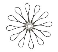 Xweptuy Cell Phone Strap Lanyard Strap 6cm for Keys Phone Split Ring Black Lanyards String Wristband 12PCS