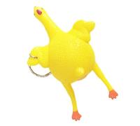 Xweptuy Chicken Squeeze Keychain Funny Laying Egg Hand Toy Novelty Stress Relief Keyring Random Color #1