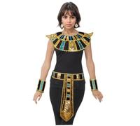 Xweptuy Cleopatra Costume，Egyptian Costume Accessories Assorted Color Elegant Soft Cloth Free Size Egyptian Costume Women Girls for Cosplay Halloween Party