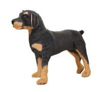 Xweptuy Dog Stuffed Animal, 11x11x5 Simulation Standing Black Stuffed Dog, Super Realistic Soft Comfortable Toys for Child Photography Props