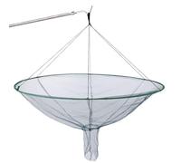 Xweptuy Drop Net Dia. 39in Foldable Portable Pier Fishing Net with Dual Line Structure Knottable Fish Release Opening Sturdy Heavy-Duty Bridge for Shrimp, Crab