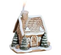 Xweptuy Incense Burner Resin Log Cabin Incense Cone Burner Creative Cone Holder for Christmas Decor Indoor Home Use