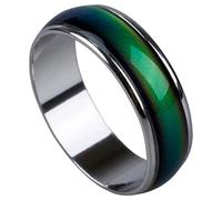 Xweptuy Mood Ring Temperature Affect Color Change Ring Emotion Feeling Jewelry for Women Men