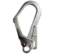 Xweptuy Snap Hooks, D-Shape Sturdy Alloy Steel Grappling Hook, Professional Fall Protection Snap Hooks Heavy Duty for Safety, Climbing, Rappelling, Abseiling