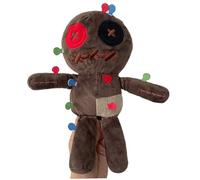 Xweptuy Voodoo Dolls Polyester Cotton Scary Doll with Uneasy Printings Creepy Revenge Negtive Horror Prank Toys for Coworker, Office, Breakup, Divorce