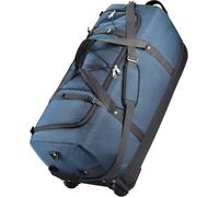 XWFB Rolling Duffle Bag with Wheels,110L/140L Expandable Soft-Sided Foldable Duffle Bag with 2 Rubber Wheels,Packable 32” Rolling Carry-On with Multi-Pockets & Compartments,(dark blue)