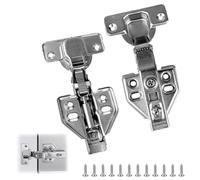 XWGKLN 2 PCS Kitchen Cupboard Hinges: Detachable Soft Close Cabinet Hinges with Screws, Full Overlay Wardrobe Door Hinges for Bathroom Bedroom Dining Room (2)