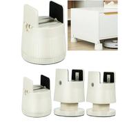 XWHLXY Adjustable Bed Risers 2.36-3.15 Inch,4Pcs Heavy Duty Beds Leg Extenders for Desk, Table,Furniture Raise Blocks with Non-Slip Secure Screw Clamps(White)