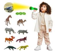 Xwin Kids Projector Flashlight with 24 Patterns Animals Green Torch Educational Learning Fun Toy for Boys and Girls Night Bedtime Light Gift for Children's