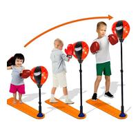 Xwin Kids Punch Bag with Gloves - Adjustable 80-125cm Freestanding Boxing Set with Non-Slip Base - Stress-Buster Punching Ball Stand for Children - Durable Fitness Toy for Boys & Girls Ages 3+ Years