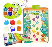Xwin SportSeries 2 in 1 Dinosaur Musical Piano & Play Mat Set with 18 Pcs Interactive Toy with Lights, Sounds, & Shape Sorting for Toddlers 6 Months+