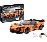 xwin sportseries 295 PCs RC Car Building Kit, Rechargeable Mobile App & Remote Control Car, Build Your Own 2.4 GHz RC Cars, Educational STEM Engineering Construction Gift Toy for Children 6+ (Orange)