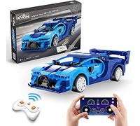 xwin sportseries 325 PCs RC Car Building Kit, Rechargeable Mobile App & Remote Control Car, Build Your Own 2.4 GHz RC Cars, Educational STEM Engineering Construction Gift Toy for Children 6+ (Blue)