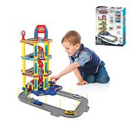 Xwin Sportseries 4Level Parking Garage Playset for Kids - Large Car Parking Lot Toy with Elevator Lift, Spiral Ramp, Car Wash, Gas Station Vehicle Repair Station - Multi-Story Garage Play Set for Kids