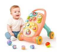 Xwin Sportseries Baby Walker for Activate First Steps for Baby Walking, Pusher Walker with Sorting Shape, Light and Music Pretend Play Gift for 6 Months & Above for Boys & Girls (Pink Color)