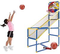 Xwin Sportseries Basketball Arcade Game for Kids, 2-in-1 Indoor & Outdoor Basketball Hoop Set with Stand & Door Hanger, Includes 2 Balls, Pump, Net, Backboard, Fun Sports Game for Boys & Girls